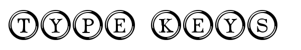 Type Keys font preview